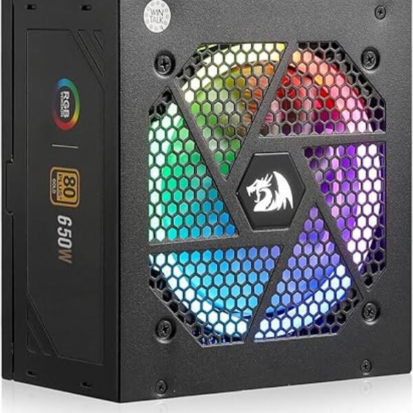 Redragon 850W PSU Full Modular GOLD certified RGB Desktop Gaming Power supply- ATX- PS007-UK