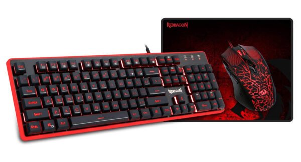 Redragon S107 K509 Gaming Keyboard, M608 Mouse & P016 Large Mousepad Combo Set (3 IN 1)