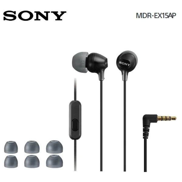 Sony MDR-EX15AP In-ear Headphones with Microphone - Black