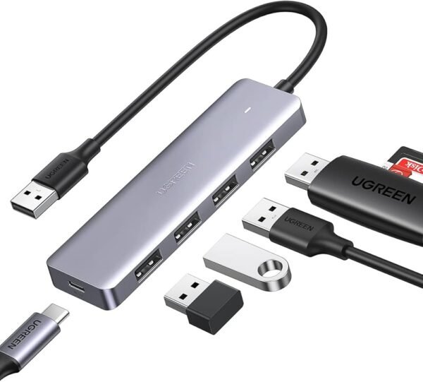 UGREEN 4-Port USB3.0 Hub with USB-C Power Supply