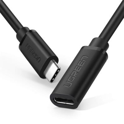 UGREEN USB-C/M to USB-C/F Gen2 5A Extension Cable 1m – Black