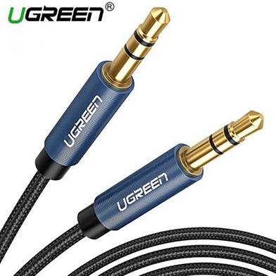 Ugreen 3.5mm Male to 3.5mm Male Cable Gold Plated Metal Case with Braid 5M (Blue)