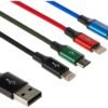 Baseus CA1T4-A01 Fast 4-in-1 Cable For iP(2)+Type-C+Micro 3.5A 1.2m - Black