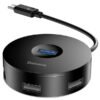 Baseus CAHUB-G01 USB Type C Hub Round Box Type C to 4-Port USB3.0 Adapter