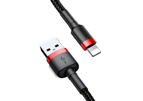 Baseus CALKLF-C19 2 m USB-A To Lightning Cable - Black & Red