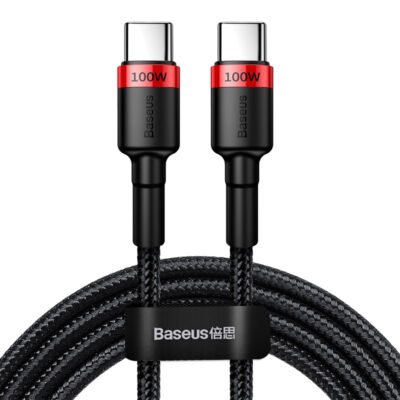 Baseus CATKLF-AL91 USB-C to USB-C PD QC cable 100W 5A 480Mb/s 2m - black and red