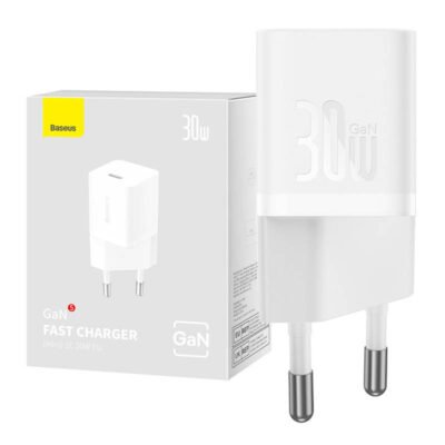 Baseus CCGN070502 Charger Mini wall charger GaN5 30W - White