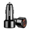 Baseus CCMLC20A-01 Dual USB Quick Car Charger with Digital Display Traveling