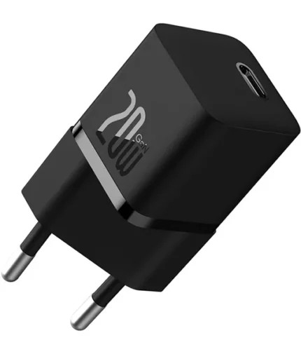Baseus P10162503113-00 OS-GaN5S Gallium Nitride 20W Type-C Fast Charger EU Plug - Black