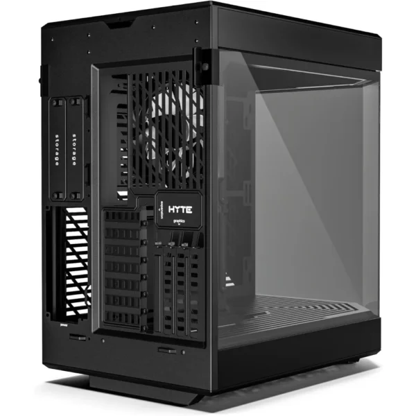 Hyte Y60 Modern Aesthetic Dual Chamber Panoramic Tempered Glass Gaming Case - Black