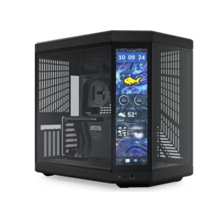 Hyte Y70 Touch Infinite Modern Aesthetic Mid-Tower ATX Gaming Case with LCD Screen - Black