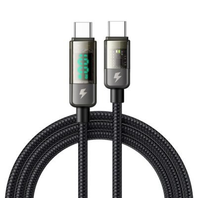 Mcdodo CA-3611 MDD 1.8m Type-C To Type-C Transparent Digital Display Data Cable 100W Charging Cable