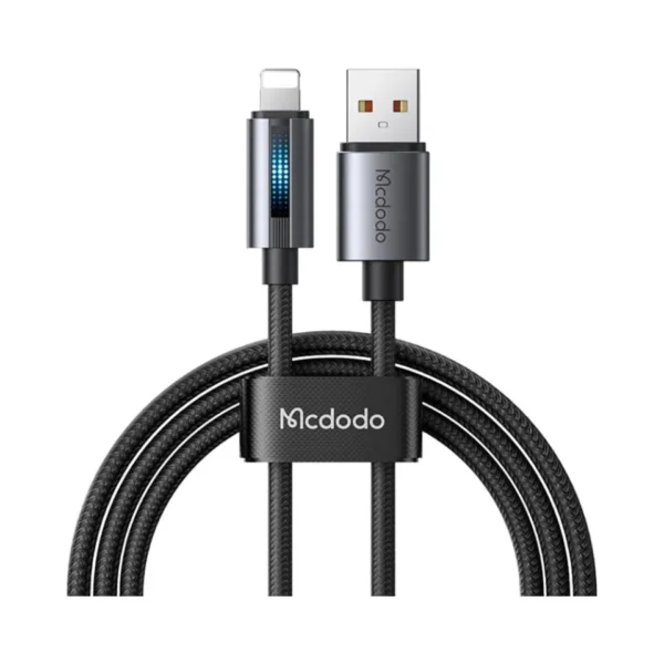 Mcdodo CA-5660 USB-A to Lightning Cable with Flashing Light 1.2m - Black