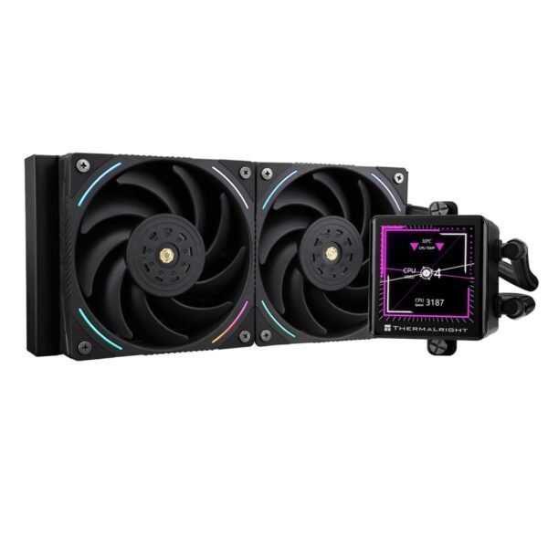 Thermalright Frozen Vision 240 ARGB 240mm AIO Liquid CPU Cooler IPS LCD Screen – Black