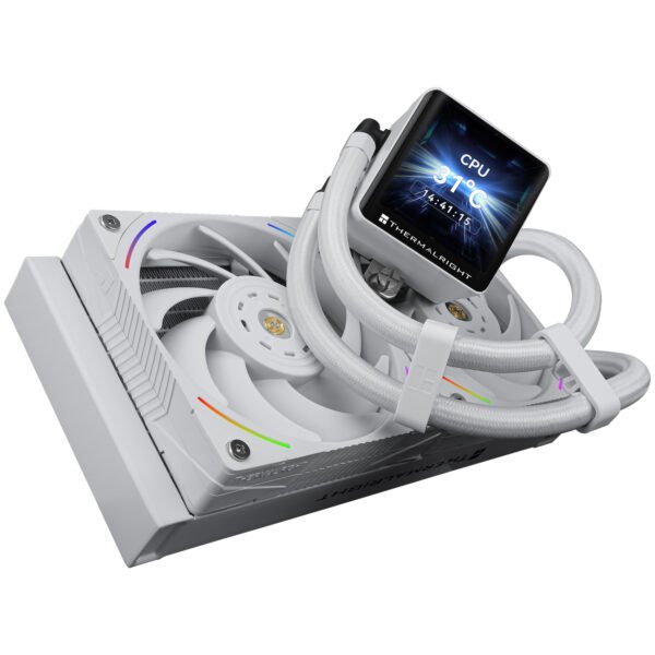 Thermalright Frozen Vision 240 ARGB 240mm AIO Liquid CPU Cooler IPS LCD Screen – White