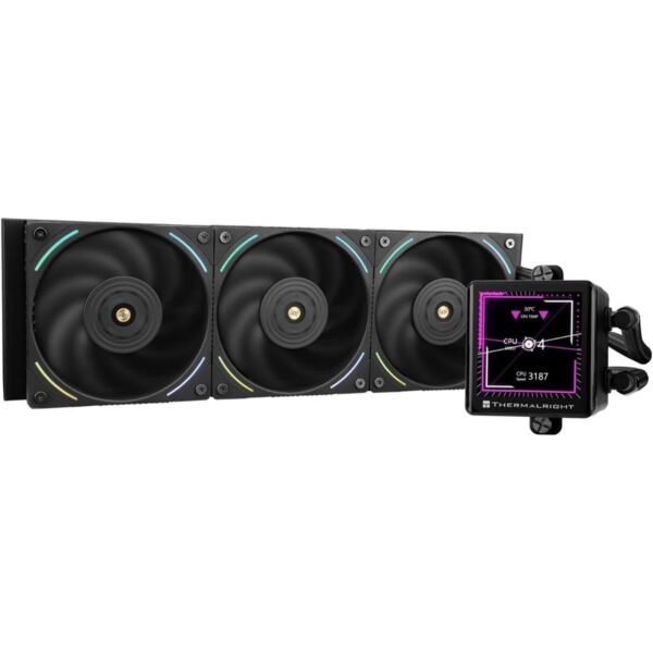 Thermalright Frozen Vision 360 ARGB 360mm AIO Liquid CPU Cooler IPS LCD Screen – Black