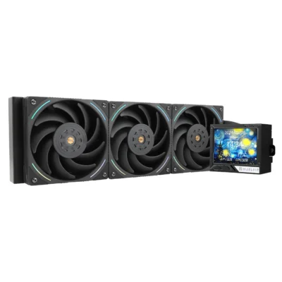 Thermalright Mjolnir Vision 360 ARGB 360mm AIO Liquid CPU Cooler IPS LCD Screen – Black