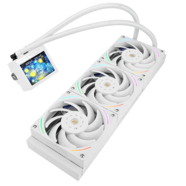 Thermalright Mjolnir Vision 360 ARGB 360mm AIO Liquid CPU Cooler IPS LCD Screen – White