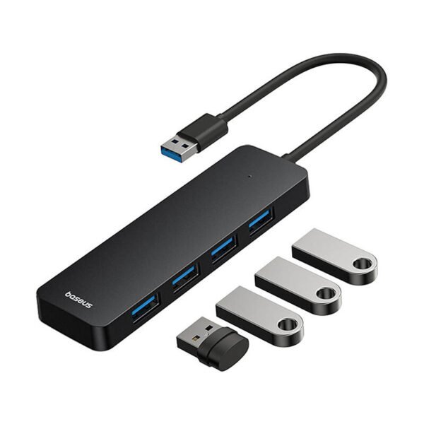 USB B0005280B111-00 Hub Baseus 4 in 1 UltraJoy Lite USB-А to USB 3.0 15 cm - Black