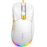 ZIDLI M85 RGB Gaming Mouse – Optical Sensor 16,000 DPI – 1000 Hz Polling Rate – Paracord Cable – Lightweigh 68G (White)