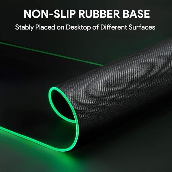 NATOL RGB Gaming Mouse Pad, Large XL Mouse Pad with 12 Lighting Effects, Non-Slip Rubber Base, Smooth Surface, for Keyboards and Mice, PC and Laptops, 800 x 300 mm - Image 4