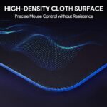 NATOL RGB Gaming Mouse Pad, Large XL Mouse Pad with 12 Lighting Effects, Non-Slip Rubber Base, Smooth Surface, for Keyboards and Mice, PC and Laptops, 800 x 300 mm - Image 3