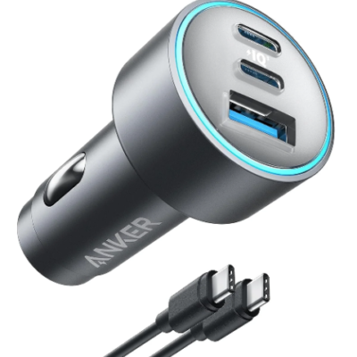 Anker A2736 335 USB-C 67W 3-Port Compact Fast Car Charger