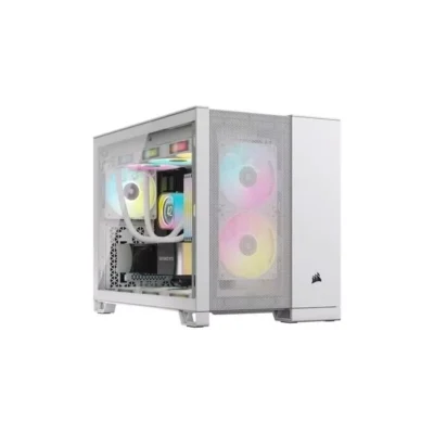 Corsair 2500D AIRFLOW Micro ATX Dual Chamber PC Case – White