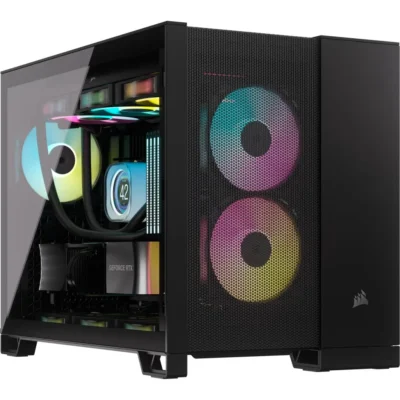 Corsair 2500D AIRFLOW Micro ATX Dual Chamber PC Case – Black