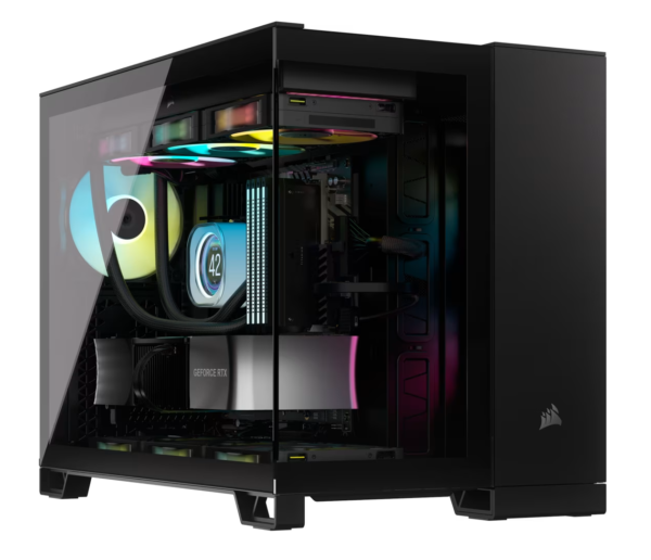 Corsair 2500X AIRFLOW Micro ATX Dual Chamber PC Case – Black
