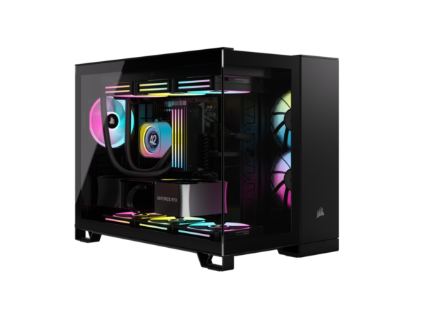 iCUE LINK 2500X RGB Micro ATX Dual Chamber PC Case – Black