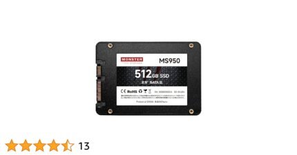 Monster Storage 512GB SSD 2.5 7mm SATA3 6Gb/s 3D TLC NAND PS4 PCs