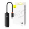 Baseus WKQX000201 Hub Lite Series Ethernet Adapter Type-C to RJ45 LAN Port 100Mbps - Black