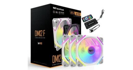 DarkFlash DM12 Pro 3 in 1 A-RGB Cooling Fans with Remote and Controller - White