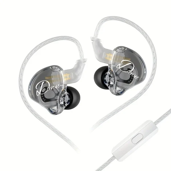 KZ Dawn Dawn In-Ear Monitor, HiFi Stereo Stage/Studio IEM Wired Noise Isolation Sports Headphones/Earpads/Headphones Suitable for Musicians and Audiophiles