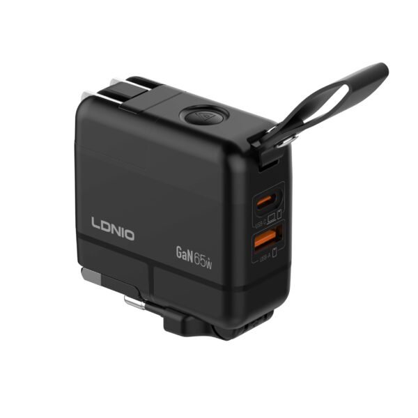LDNIO Q2618 EU GaN 65W All-in-one Adapter With C-C Cable