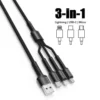 Ldnio LC97UC 100W USB-A/Type-C To Type-Cx2/Lightning Data Cable