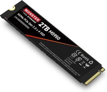 Monster MS950G30PCIe3-02TB NVMe 2TB SSD PCIe Gen3 x 4 M.2 Type 2280 Internal SSD 3D NAND
