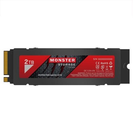 Monster MS950G70PCIe4HSE-02TB Storage SSD 2TB NVMe PCIe Gen4 PS5 M.2 Type 2280 SSD 3D NAND