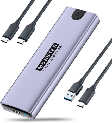 MonsterStorage MSNVTC30-01GY M.2 SSD External Case M.2 NVMe/PCIe SSD Case