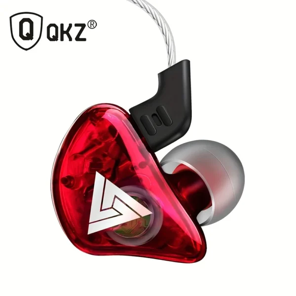 QKZ CK5 New Model Sports In-Ear Headphones with Transparent Deep Bass for Mobile Music(RED/YELLOW)