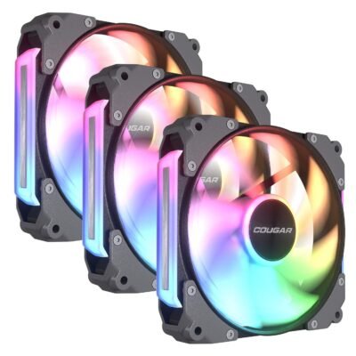 Cougar APOLAR 120 ARGB Reverse Blade 3 Fan Pack Modular Fan - Black