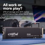 Crucial P310 1TB 2280 PCIe Gen4 3D NAND NVMe M.2 SSD – Up to 7,100 MB/s – - Image 3