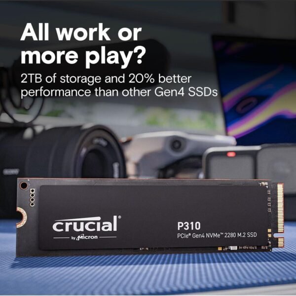 Crucial P310 2TB 2280 PCIe Gen4 3D NAND NVMe M.2 SSD – Up to 7,100 MB/s – Shift up to Gen4, with Acronis Offer, Internal Solid State Drive (PC) - Image 3