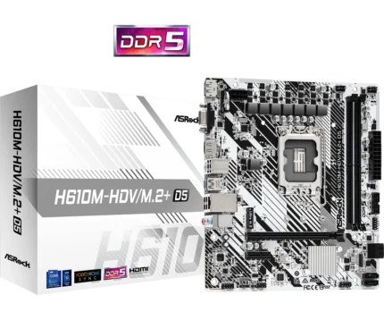 ASRock H610M-HDV/M.2+ D5 DDR5 Intel H610 Micro ATX Motherboard