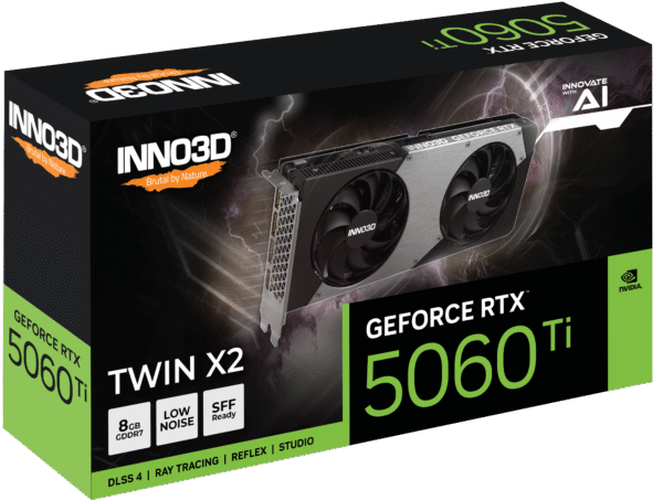 INNO3D GeForce RTX 5060 Ti 8GB TWIN X2 OC WHITE Graphics Card