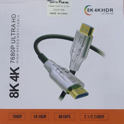Optiview HDMI 4K Active Optical Cable - 2.1 V (AOC) With Box - 15m