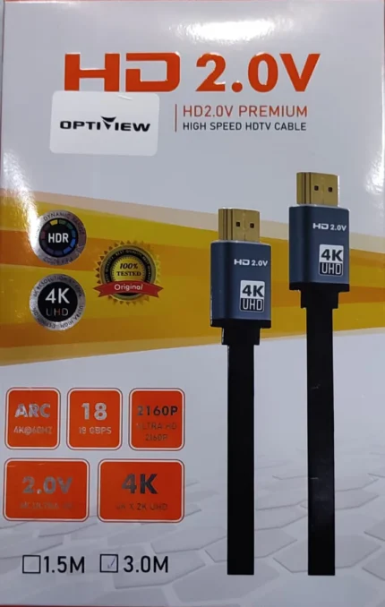 Optiview HDMI CABLE 4K 1.5m - Black