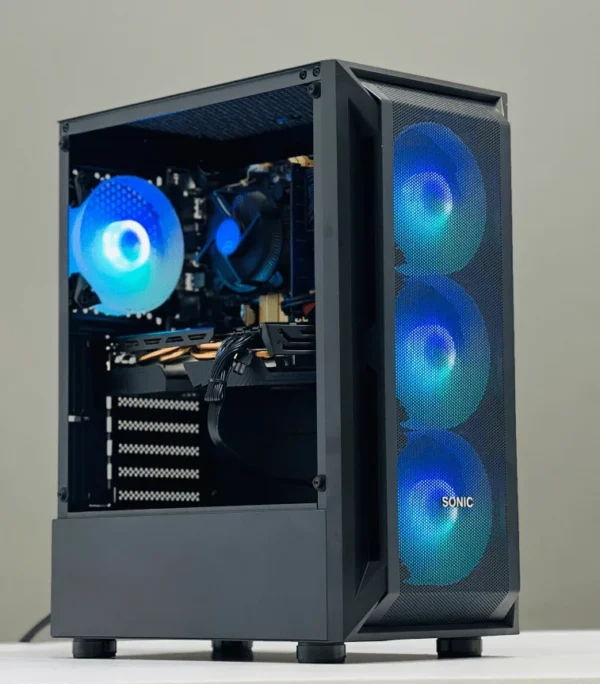 SONIC R19 PC Case with 3x 120mm Argb Fans - Black
