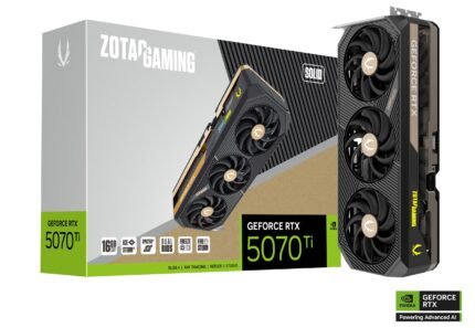 Zotac Gaming GeForce RTX 5070 Ti Solid OC 3 Fan 16GB Graphics Card - Black